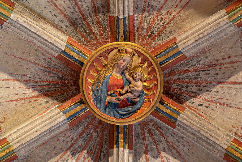 Virgin and Child – vault of the sacristy, Collegiate Church, Tübingen